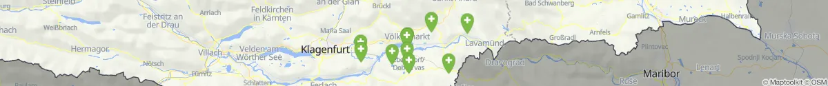 Kartenansicht für Apotheken-Notdienste in der Nähe von Globasnitz (Völkermarkt, Kärnten)